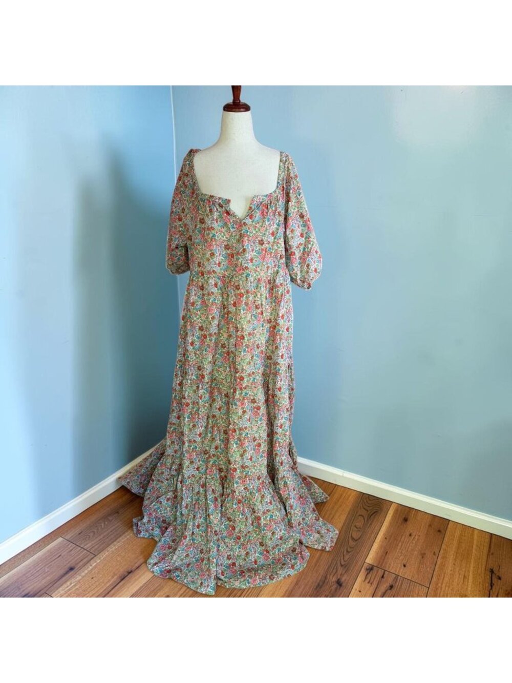 Roller Rabbit Liberty of London Agnese Elysian Floral Tiered Maxi Dress Size XL